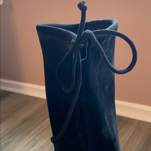 Stuart Weitzman Lowland Over the Knee OTK boots black suede size 6 EUC - Picture 5 of 10